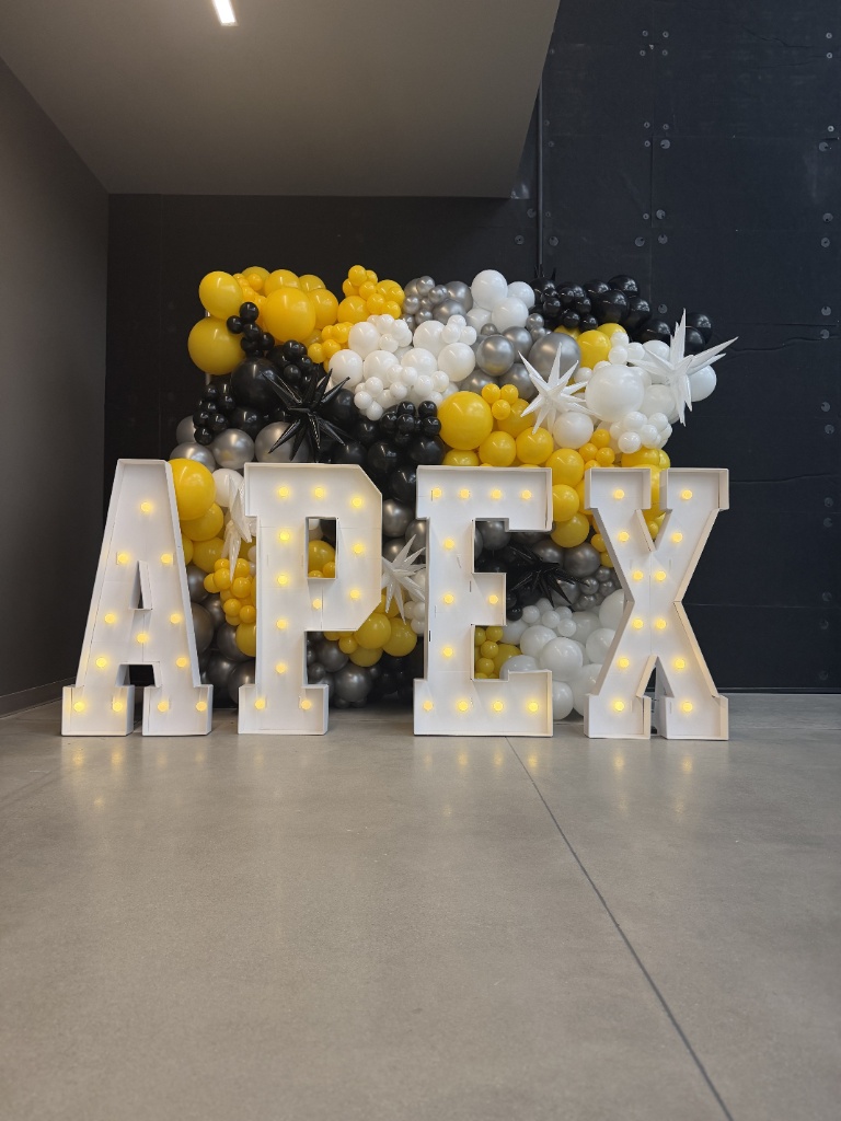 APEX Pickleball marquee letters